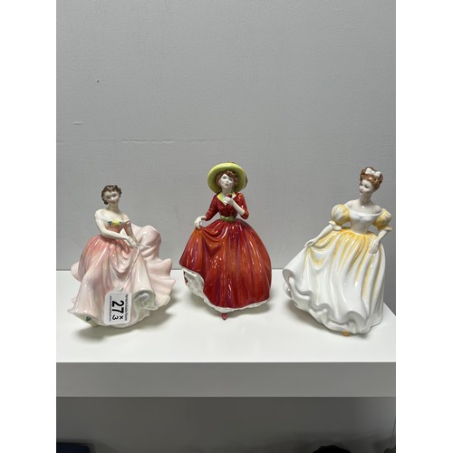 27 - 3 Royal doulton figures approx 8