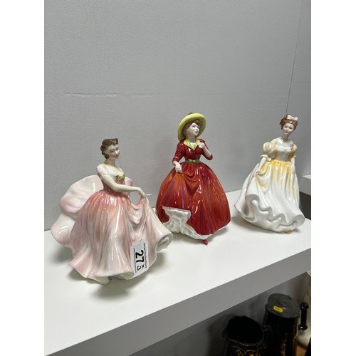 27 - 3 Royal doulton figures approx 8