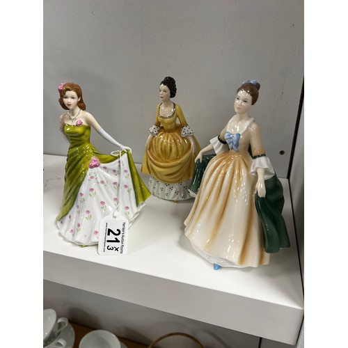 21 - 3 Royal doulton pretty ladys approx 6.5