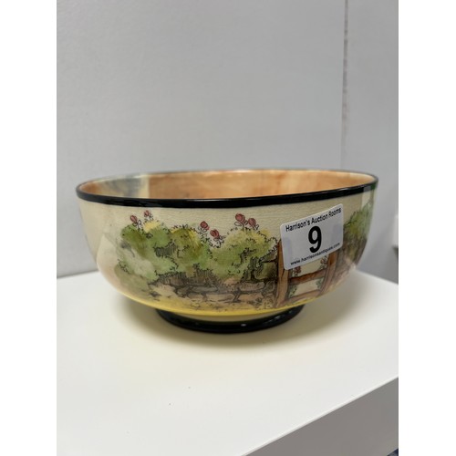 9 - Royal doulton bowl 'gaffers' a/f approx 8