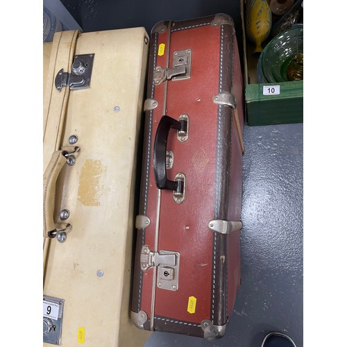 9 - 3 Vintage suitcases