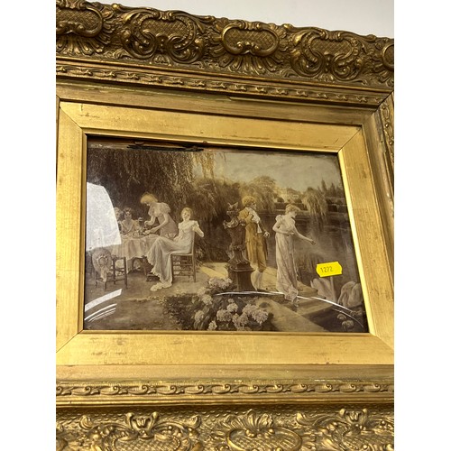 179 - Victorian Vintage crystoleum picture in gilt frame