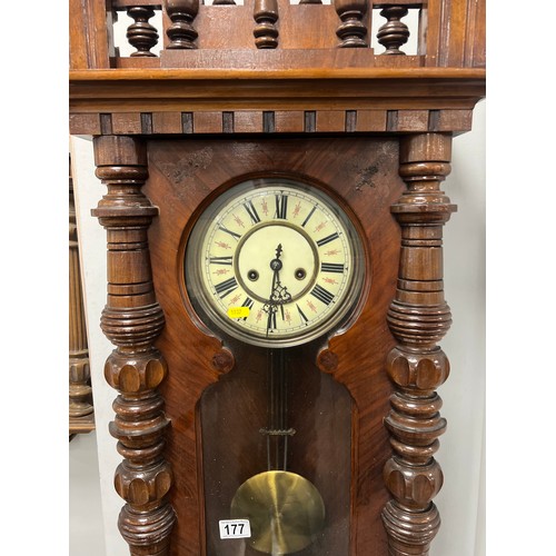 177 - Victorian Mahogany Vienna wall clock