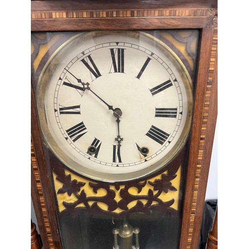 150 - Victorian inlaid wall clock