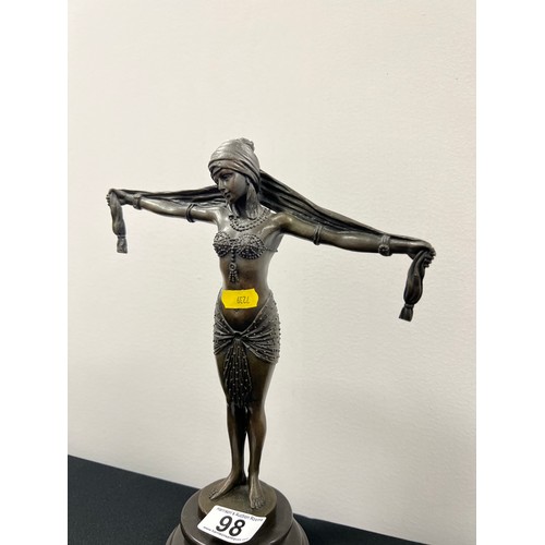 98 - Bronze deco figure