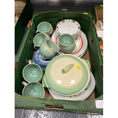 96 - 2 Boxes pottery inc art deco