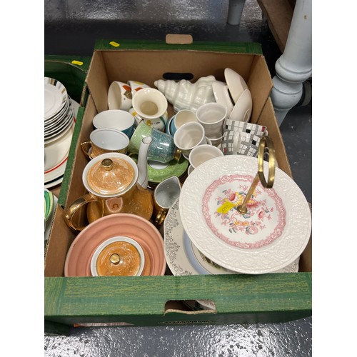 96 - 2 Boxes pottery inc art deco