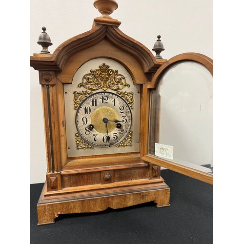 79 - Early 20th century Oak mantle clock