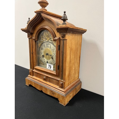 79 - Early 20th century Oak mantle clock