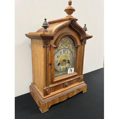 79 - Early 20th century Oak mantle clock