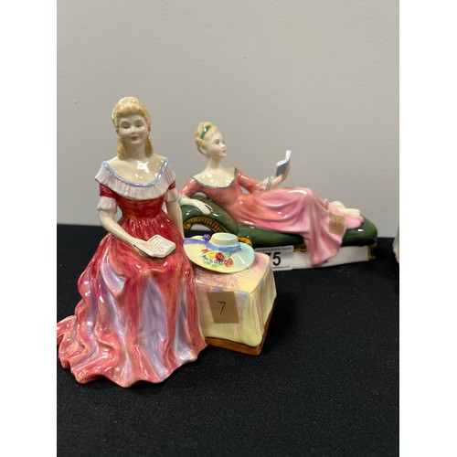 75 - 3 Royal doulton lady figures