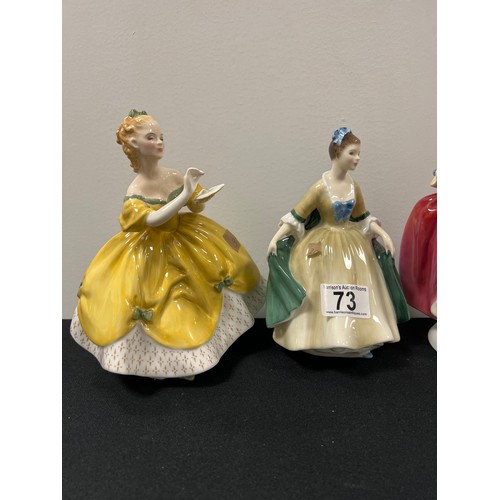 73 - 4 Royal doulton lady figures