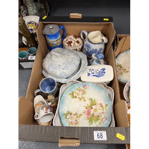 68 - 2 Boxes pottery, hornsea etc