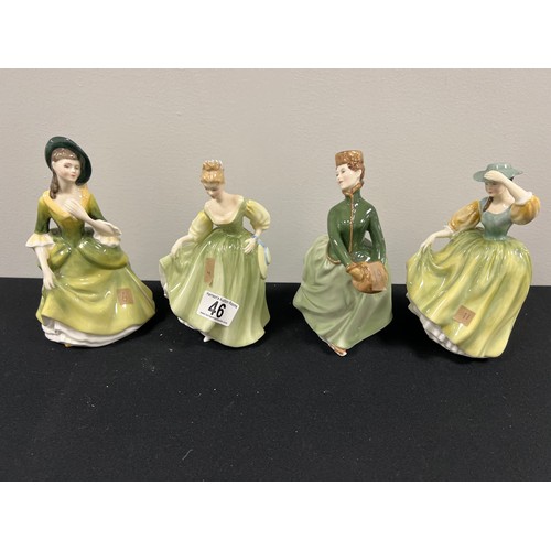 46 - 4 Royal doulton lady figures