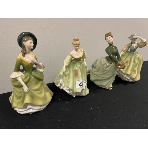 46 - 4 Royal doulton lady figures