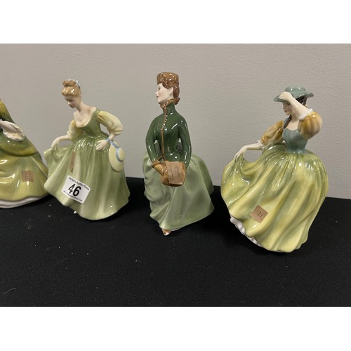 46 - 4 Royal doulton lady figures