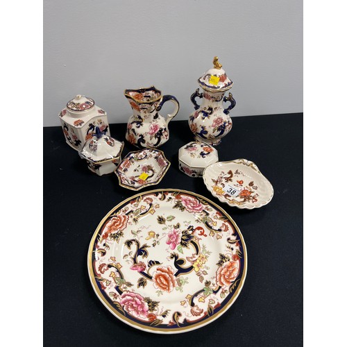 38 - 8 piece masons manderley pottery