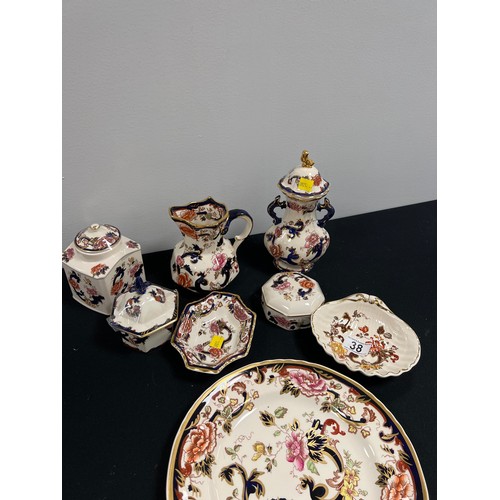 38 - 8 piece masons manderley pottery