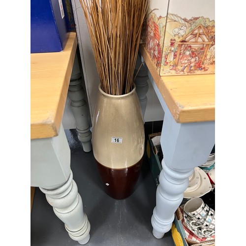 16 - Large tall vase with willow branches