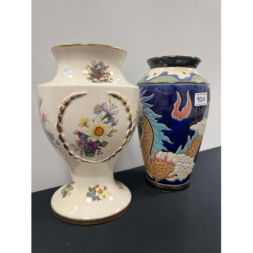 90A - Oriental vase and decorative vase