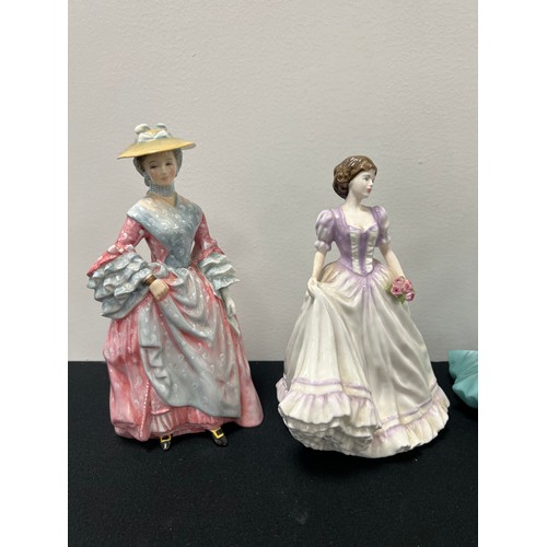 270 - 3 Royal doulton + 1 coalport lady figures