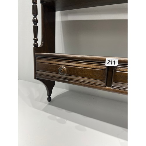 211 - Oak wall plate rack