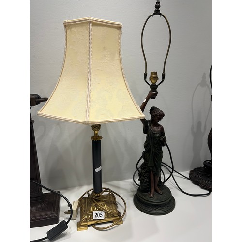 205 - 6 Assorted table lamp bases