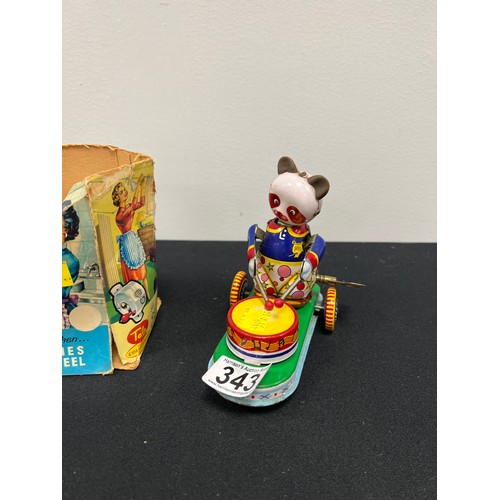 343 - 3 Tin plate toys