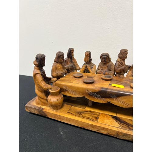 330 - 'The last supper' carved in wood