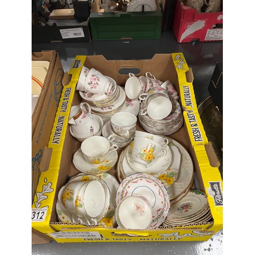 312 - 2 Boxes china tea ware