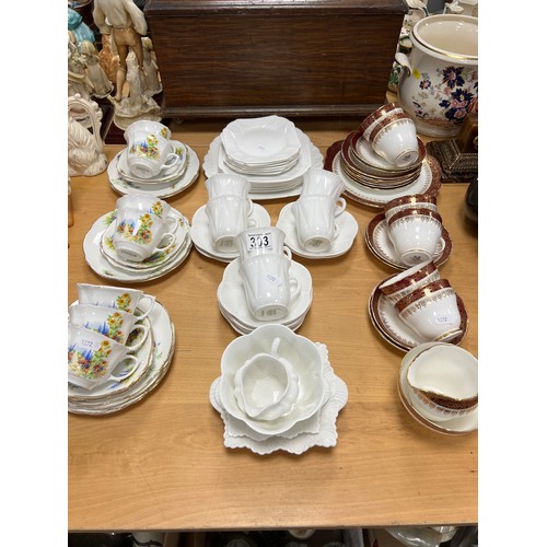 303 - Shelley tea st, cottage garden tea set, dutchess tea set