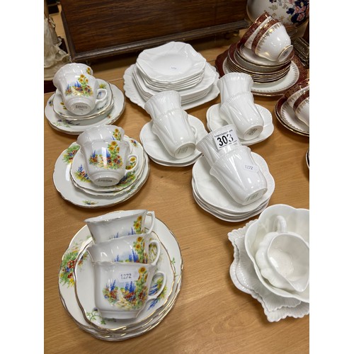 303 - Shelley tea st, cottage garden tea set, dutchess tea set