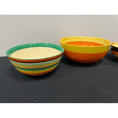 298 - 3 Clarice cliff bowl bizarre pattern