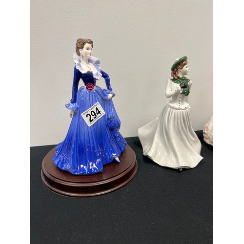 294 - 4 Coalport lady figurines