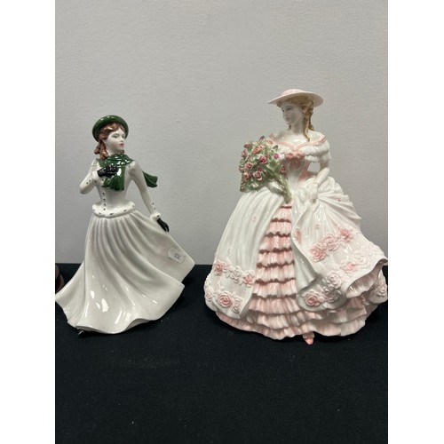 294 - 4 Coalport lady figurines