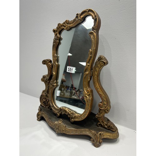 551 - 1940'S Gilt dressing table mirror