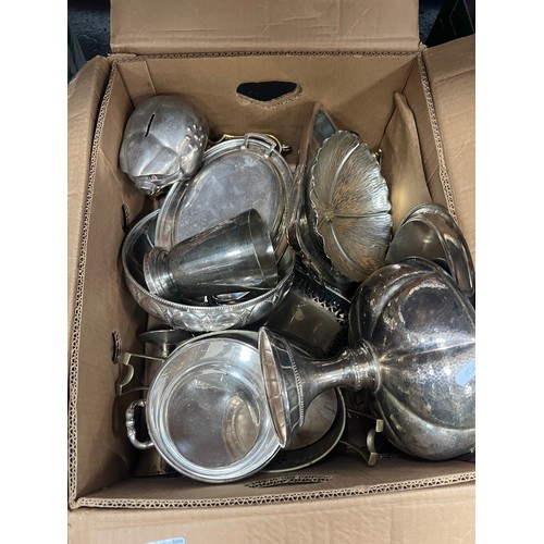 546 - Box plated ware bowls, dishes etc