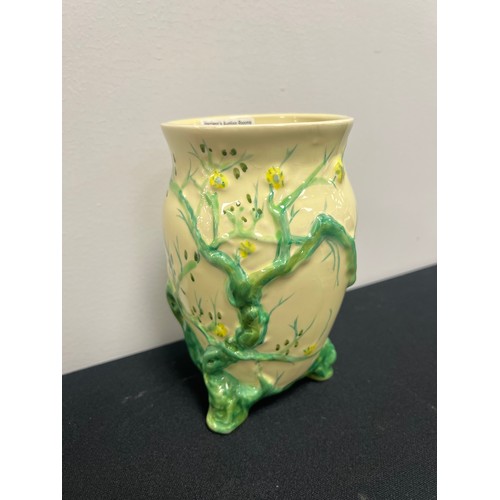 535 - Clarice cliff art deco vase with tree relief