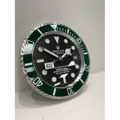 622 - Dealer Rolex wall clock