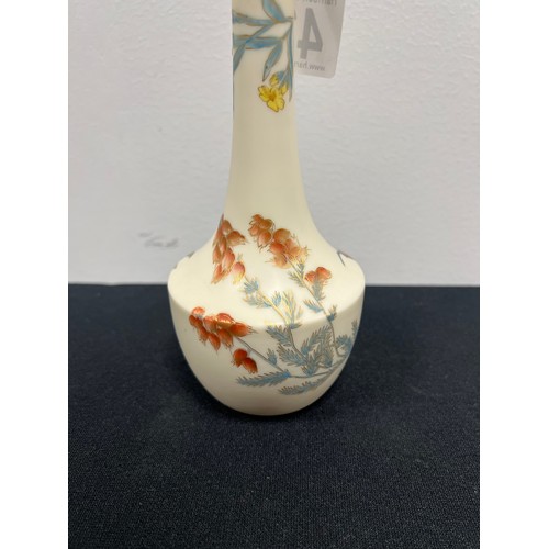 436 - Royal Worcester blush ivory vase gilt finish no damage