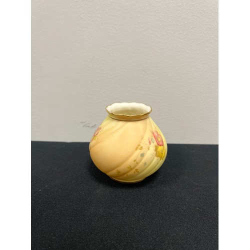 435 - Royal Worcester blush ivory grainger vase no damage