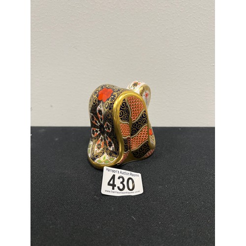 430 - Royal crown derby ' imari' snake gold stopper