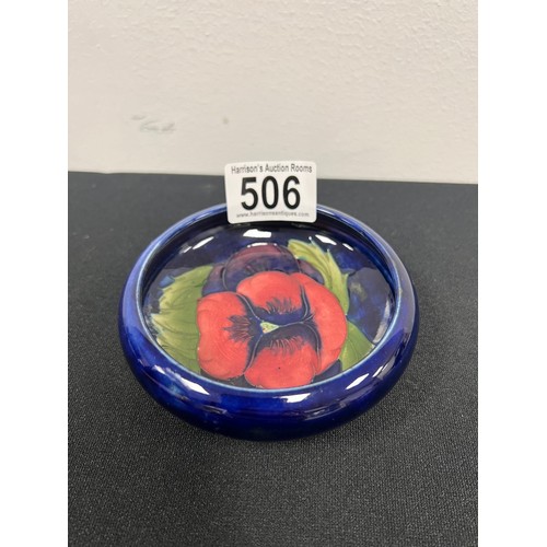 506 - Moorcroft pansy dish