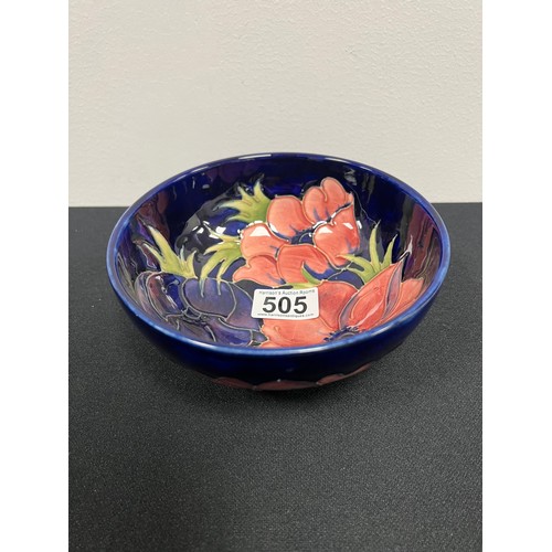 505 - Moorcroft 'anemone' bowl