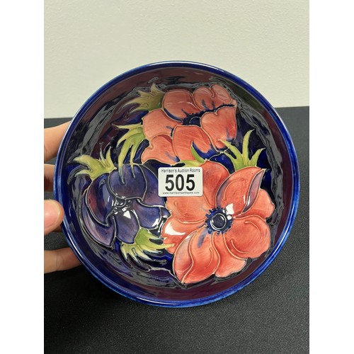 505 - Moorcroft 'anemone' bowl