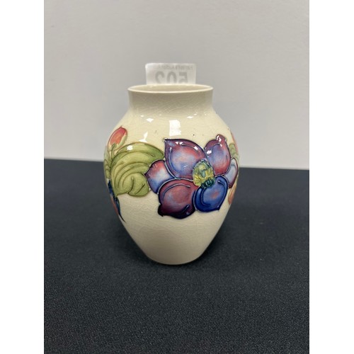 502 - Moorcroft 'clematis' vase