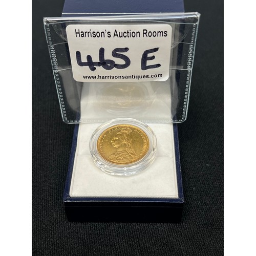 465E - 1890 Gold Sovereign