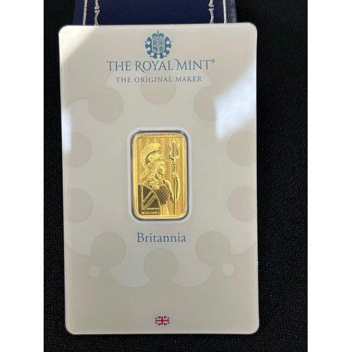 465V - 24ct Gold royal mint sealed 5 gram gold britannia coin