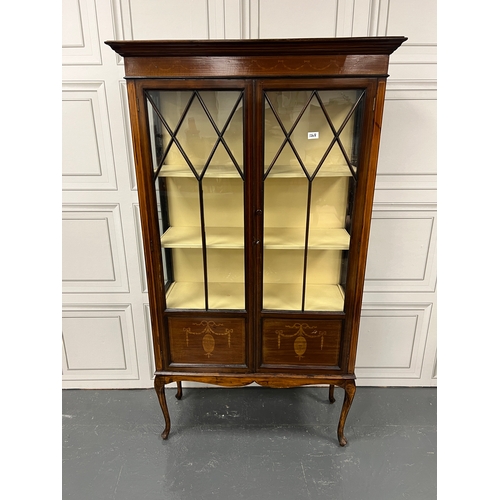 1268 - Edwardian inlaid display cabinet