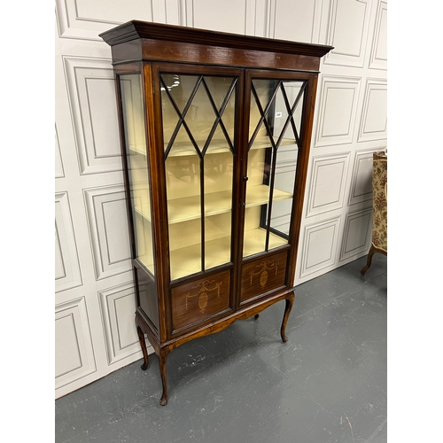 1268 - Edwardian inlaid display cabinet